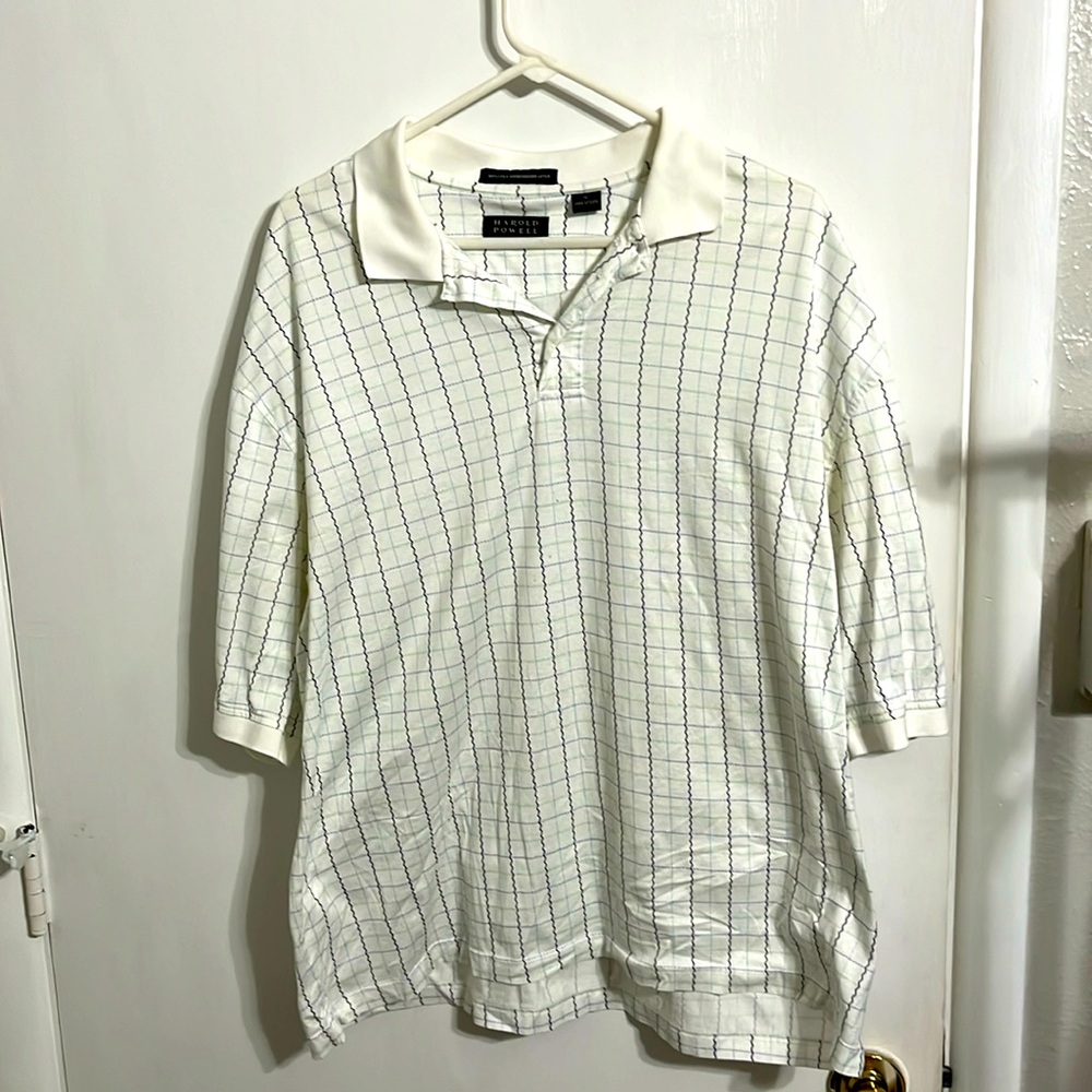 Harold Powell polo white shirt size extra large